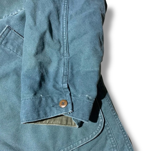 Vintage L.L. Bean 90s Green Cotton Duck Canvas Hunting Chore Coat Men’s Sz Large - Picture 4 of 6